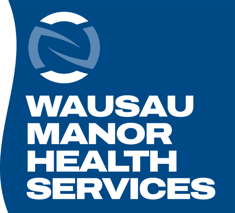 Blue Wausau Manor Health Services Logo